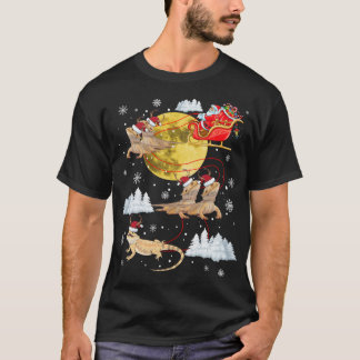 Bearded Dragon Reindeer Christmas Pajama Santa Xma T-Shirt