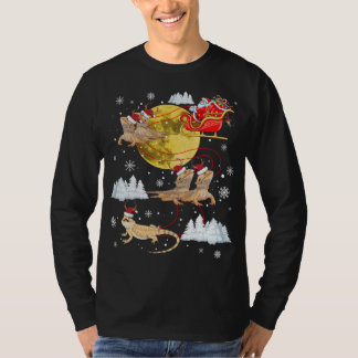 Bearded Dragon Reindeer Christmas Pajama Santa Xma T-Shirt