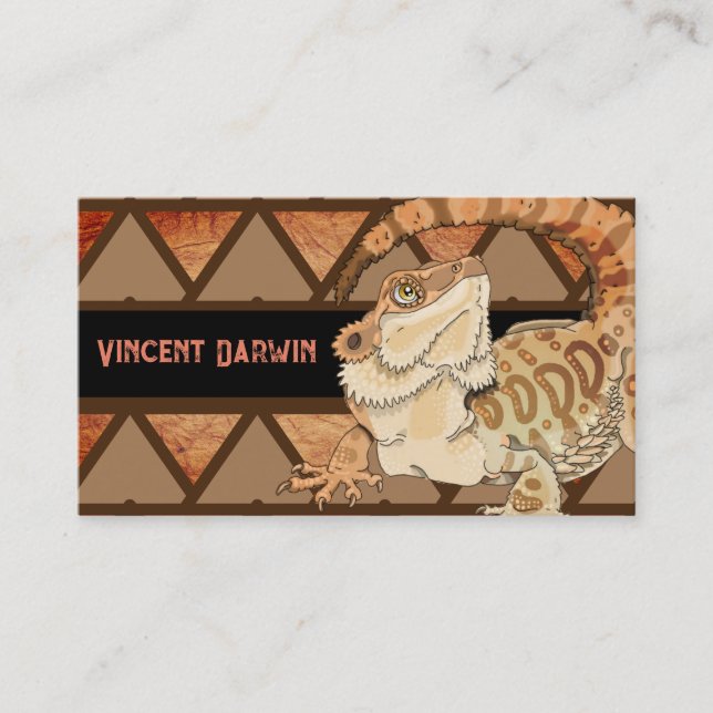 Bearded Dragon Reptile Breeders Business Card (Front)