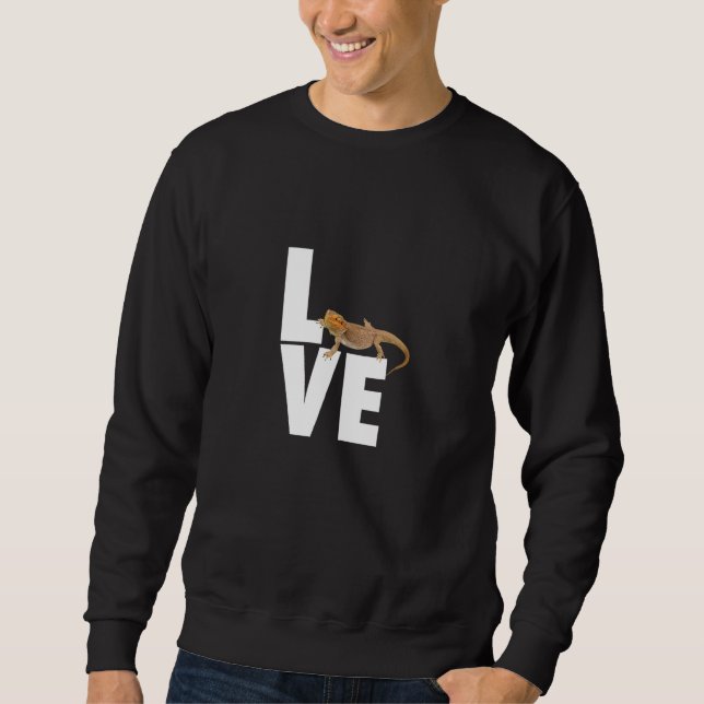 Bearded Dragon Reptile Lizard Pet Mom Sweatshirt (Front)