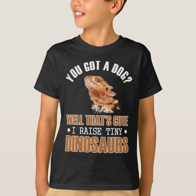 Bearded Dragon Reptile Zoologist Dinosaurs T-Shirt (Front)
