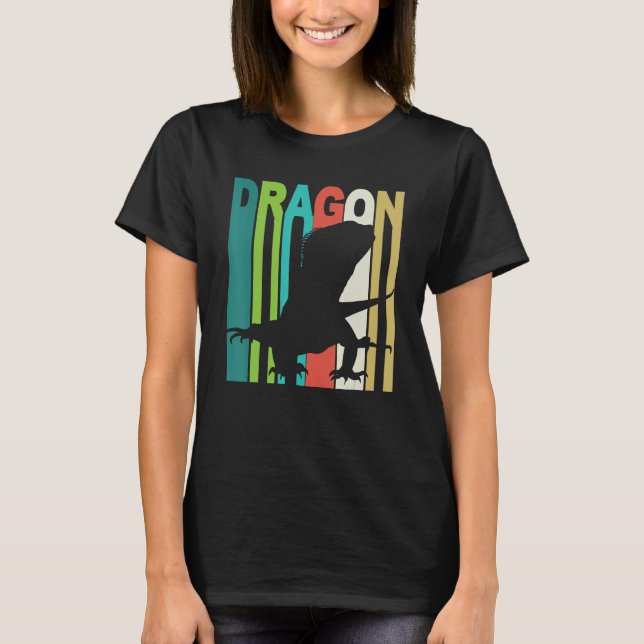 Bearded Dragon Retro Vintage Design T-Shirt (Front)
