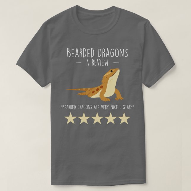 Bearded Dragon Review T-Shirt (Design Front)
