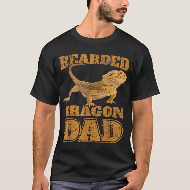 Bearded Dragon T Shirt Bearded Dragon Dad Papa (Front)
