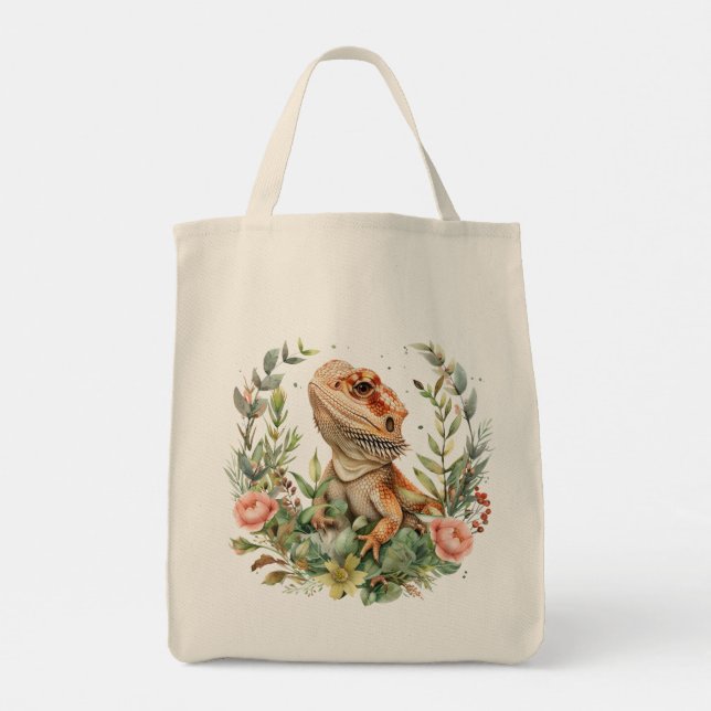 Bearded Dragon Tote Bag (Back)