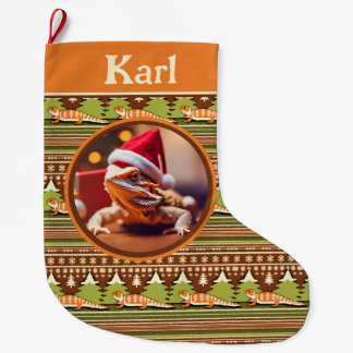 Bearded Dragon Ugly Sweater Christmas Stocking