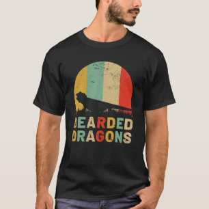 Bearded Dragon Vintage Sunset Retro Style Pet Liza T-Shirt