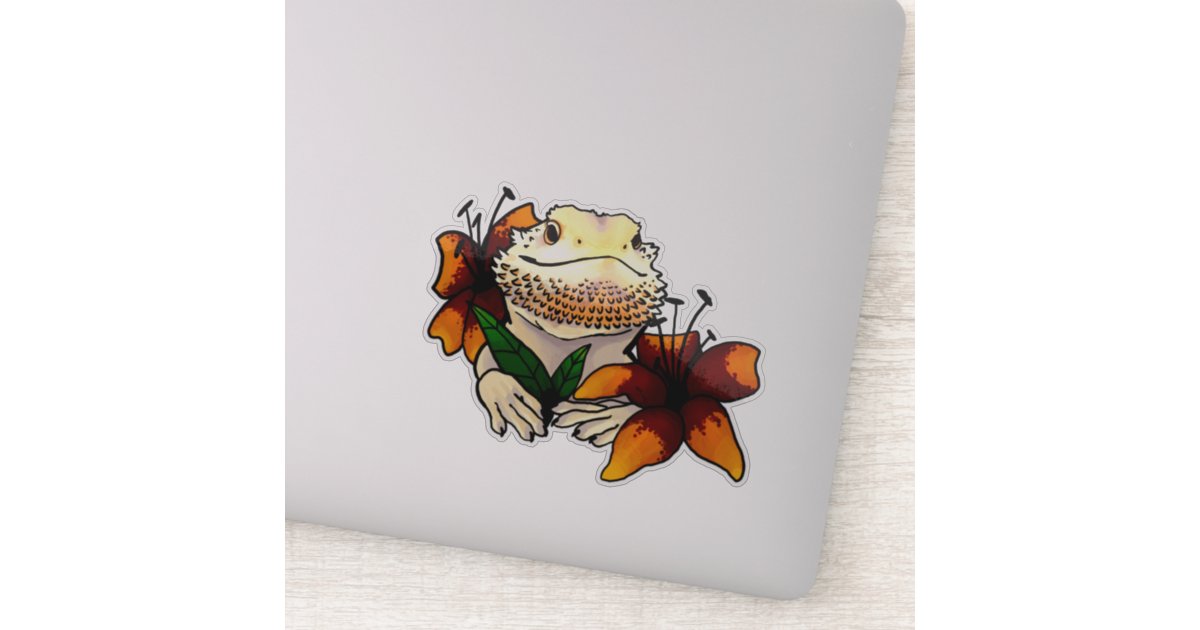 Bearded Dragon Vinyl Sticker | Zazzle