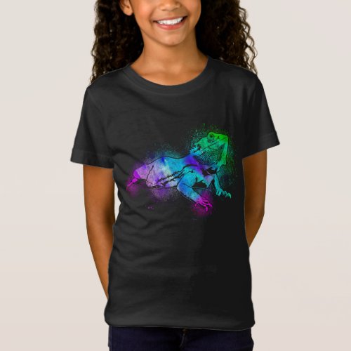 Bearded Dragon Watercolor T_Shirt