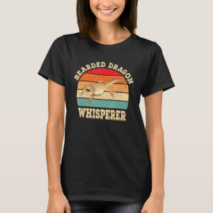 Bearded Dragon Whisperer Lizard Reptile Retro Vi T-Shirt