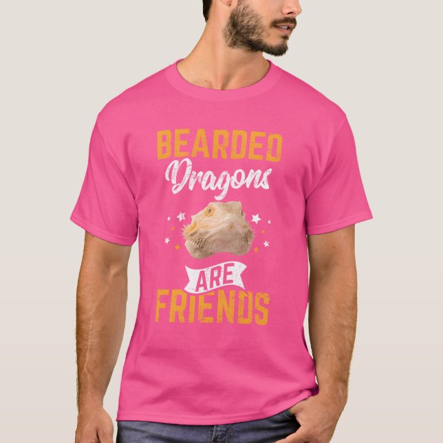 Bearded Dragons Are Friends Funny Bearded Dragon L T-Shirt (Front)