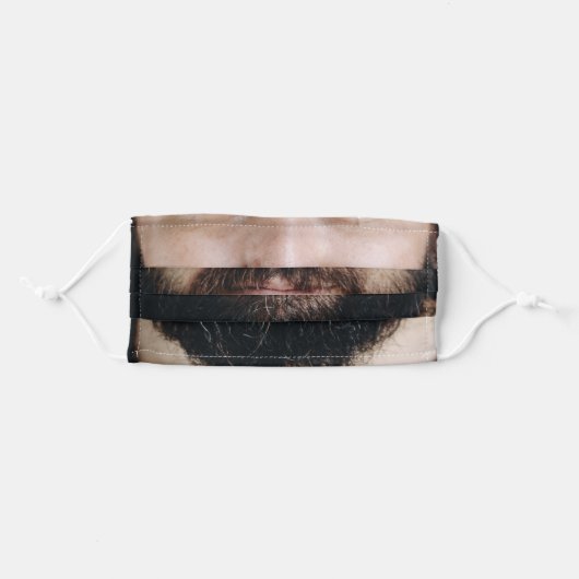 Bearded Dude Adult Cloth Face Mask (Front, Folded)