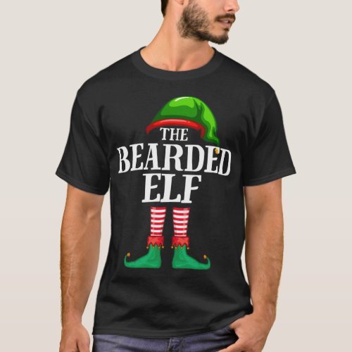 Bearded Elf Matching Family Christmas Pajama T_Shirt