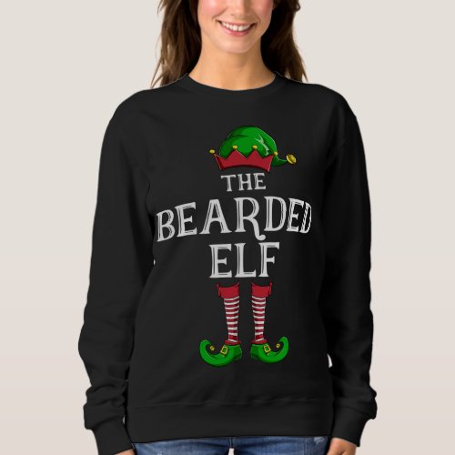 Bearded Elf Matching Family Christmas Party Pajama Sweatshirt