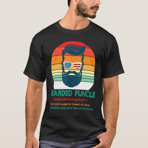 Bearded Funcle  Bearded Uncle T_Shirt