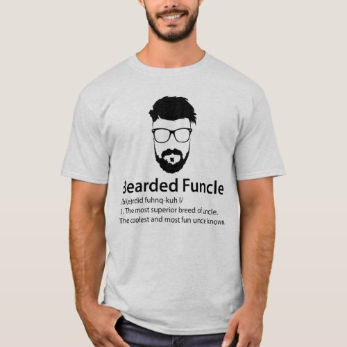 Bearded Funcle Description Beard Day Shirt Funny