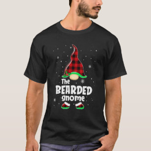 Bearded Gnome Buffalo Plaid Matching Family Christ T-Shirt