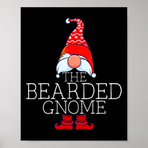Bearded Gnome Family Matching Group Christmas Outf Poster