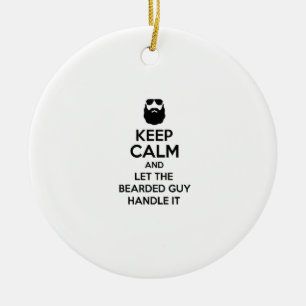 Bearded Guy Ceramic Ornament