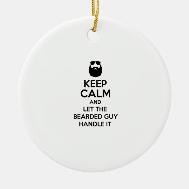 Bearded Guy Ceramic Ornament (Front)