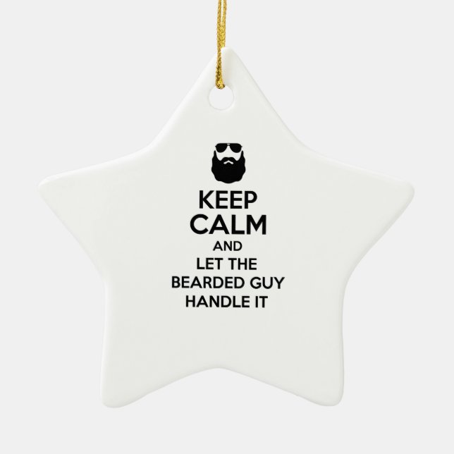 Bearded Guy Ceramic Ornament (Front)