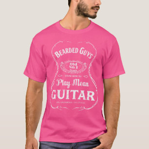 Bearded Guys play mean Guitar T-Shirt