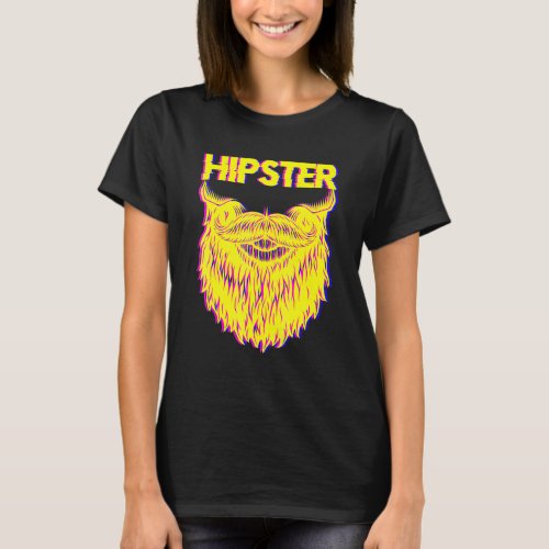 Bearded Hipster Pineapple Freethinker New Age Trav T_Shirt