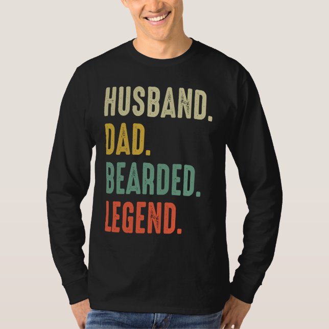Bearded Husband Dad Beard Legend  Vintage T-Shirt (Front)