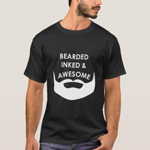 Bearded Inked Awesome Hoodie T_Shirt
