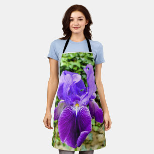 Bearded Iris All Over Print Apron