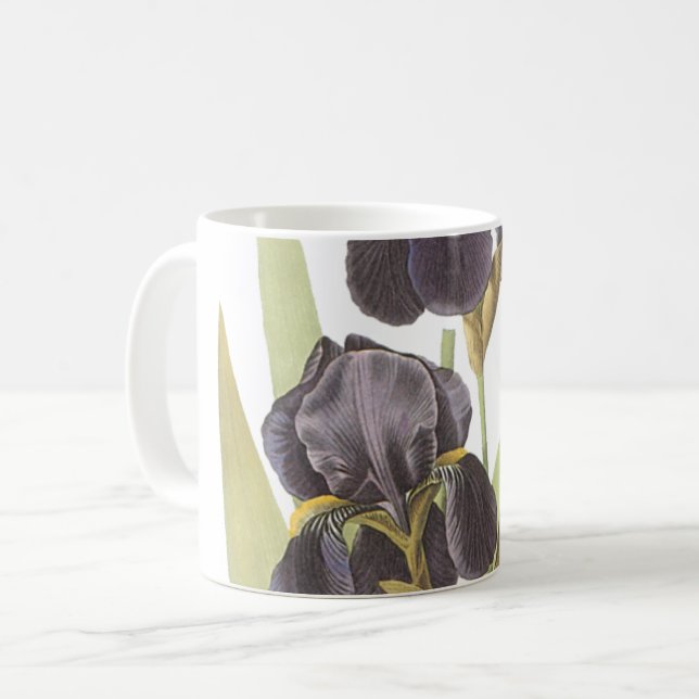bearded iris(Iris germanica) by Redouté Coffee Mug (Front Left)