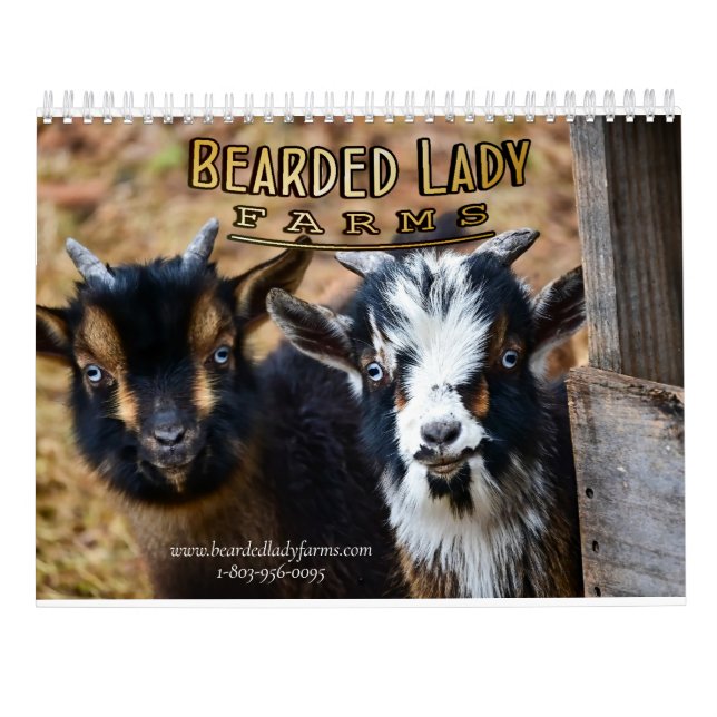 Bearded Lady Farms Calendar (Back)