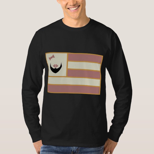 Bearded Lady Flag Mens Long Sleeve tee (Front)