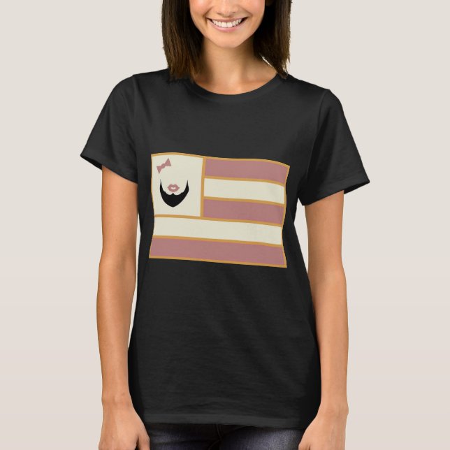 Bearded Lady Flag t-shirt Womens (Front)