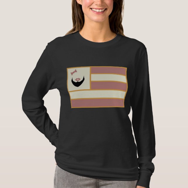 Bearded Lady Flag Womens Long Sleeve tee (Front)