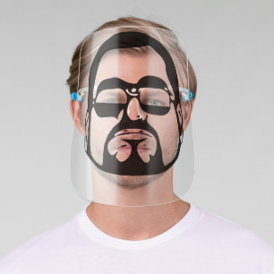Bearded Man Face Face Shield