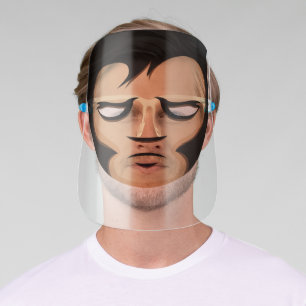 Bearded Man Face Shield