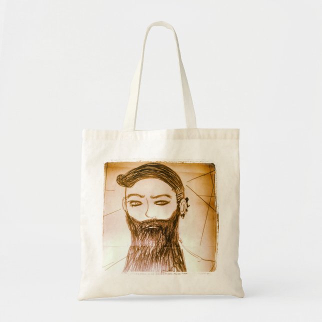 bearded man manga anime in twisted world tote bag (Front)