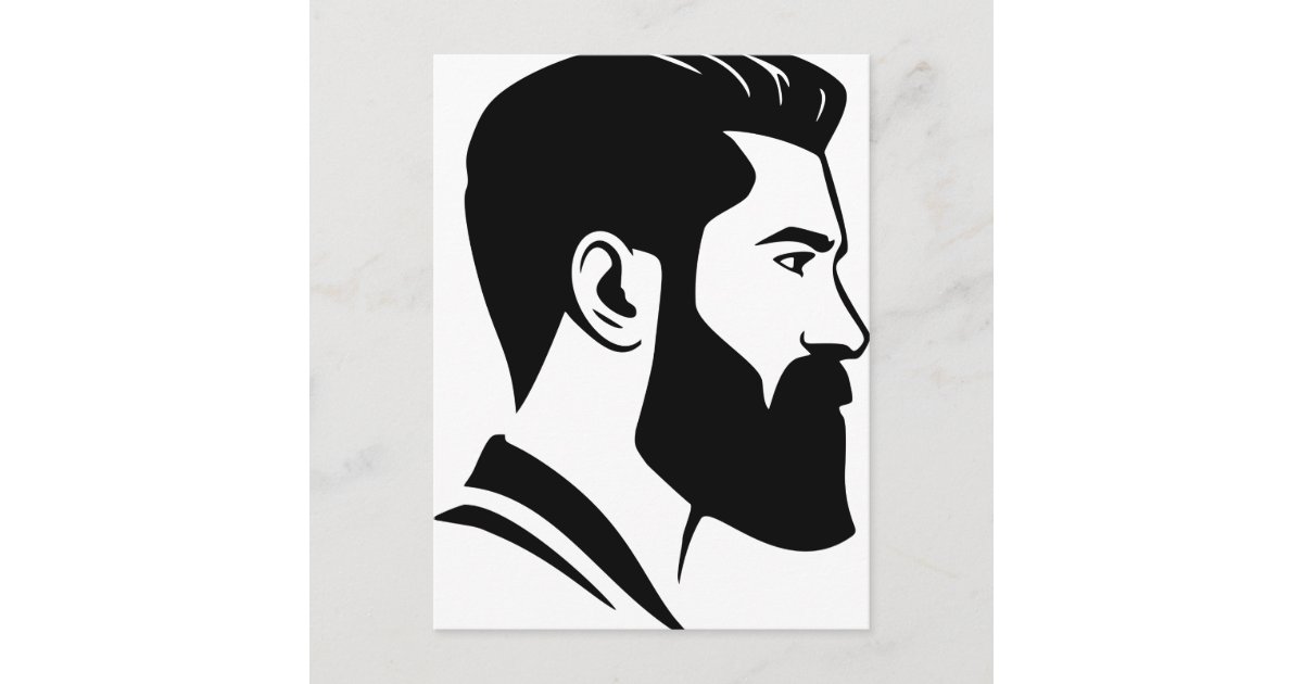 Bearded Man Postcard | Zazzle