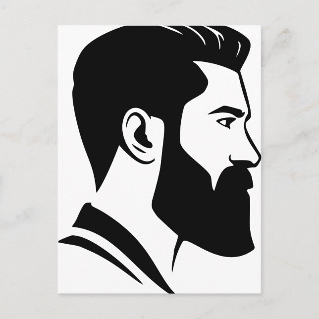 Bearded Man Postcard (Front)