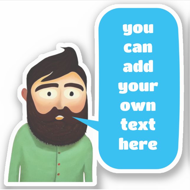 Bearded man sticker (Front)