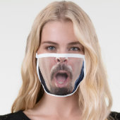 Bearded Man With Open Mouth Face Mask (Worn Her)
