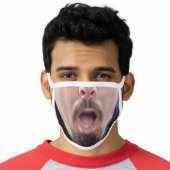 Bearded Man With Open Mouth Face Mask (Worn Him)
