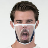 Bearded Man With Open Mouth Face Mask (Worn Him)