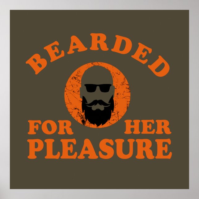 Bearded quotes funny beard sayings gifts poster (Front)