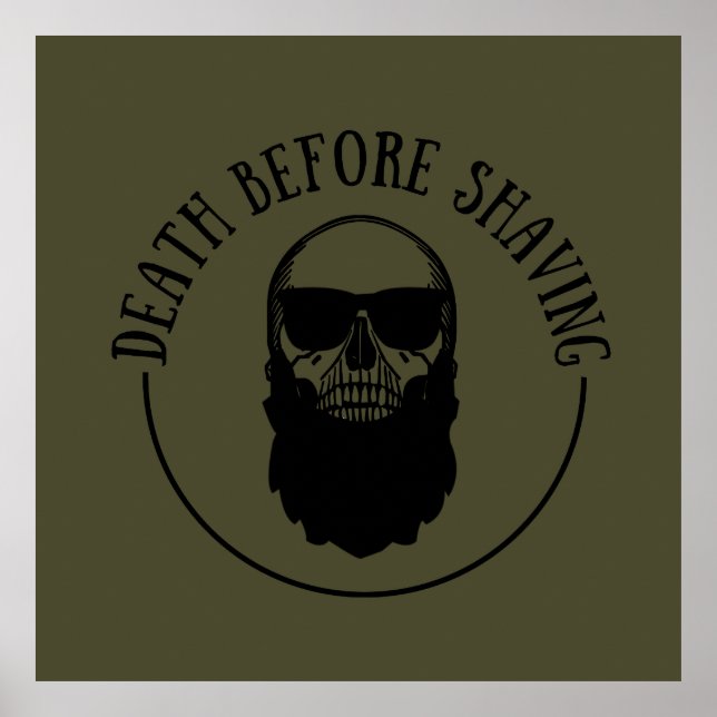 Bearded quotes funny beard sayings gifts poster (Front)