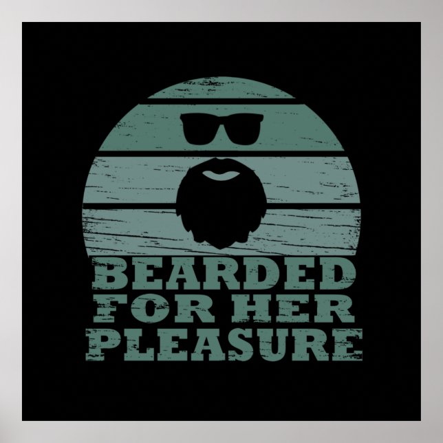 Bearded quotes funny beard sayings gifts poster (Front)