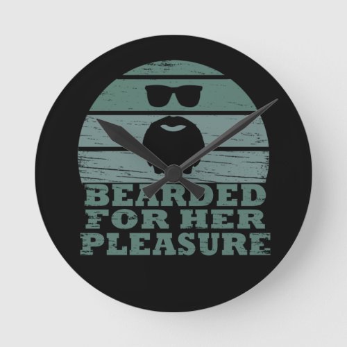 Bearded quotes funny beard sayings gifts round clock