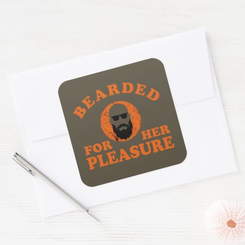 Bearded quotes funny beard sayings gifts square sticker