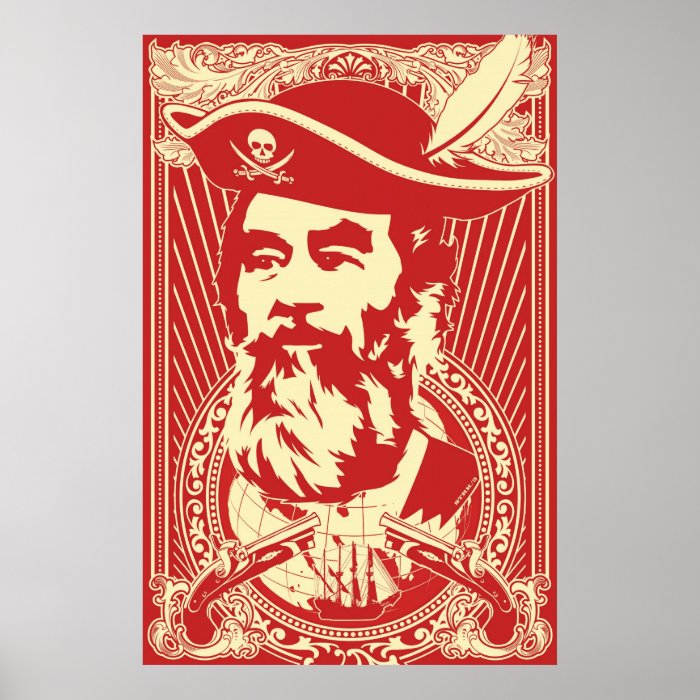 Bearded Saddam Hussein Portrait Posters